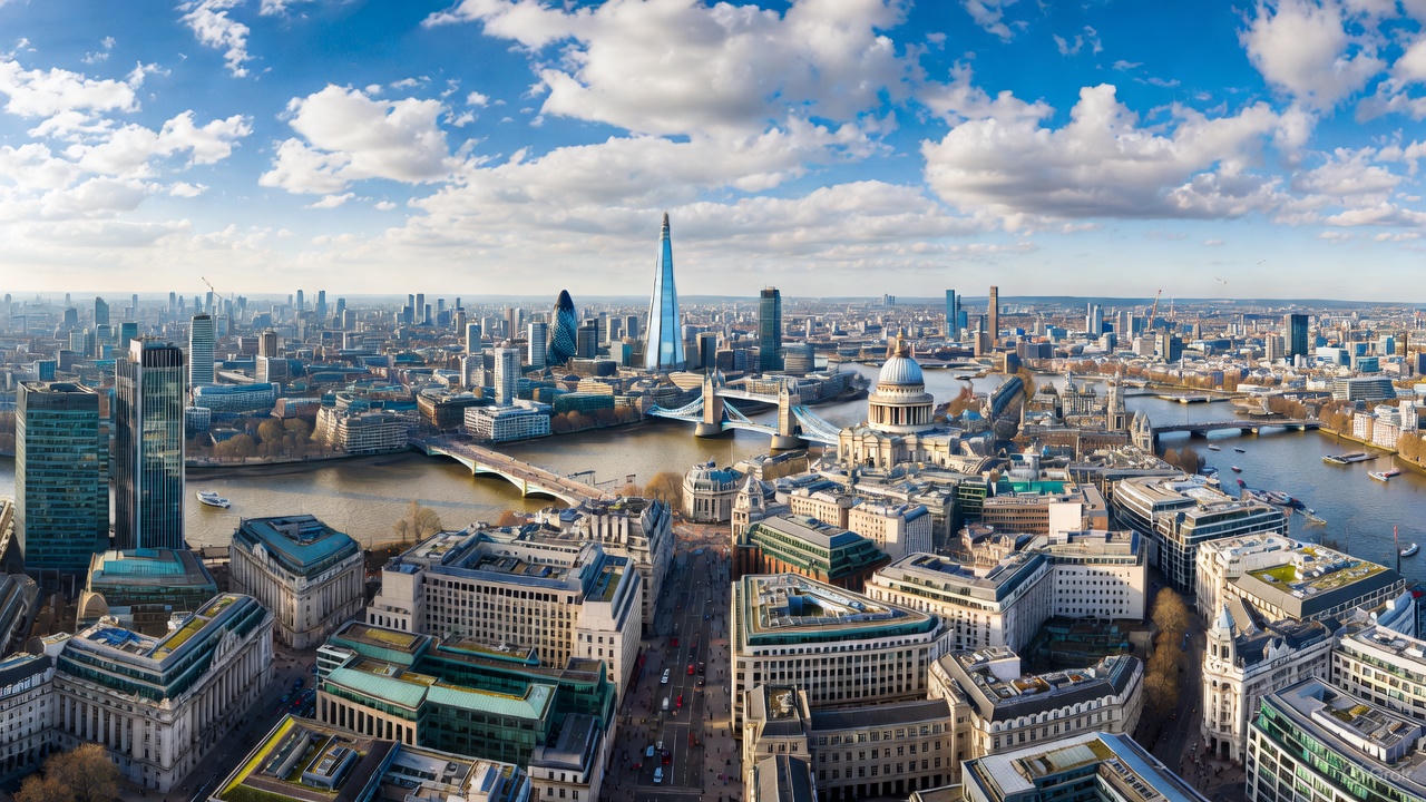 London Landmarks - Big Ben, Tower Bridge, St Paul's Cathedral - UK Travel